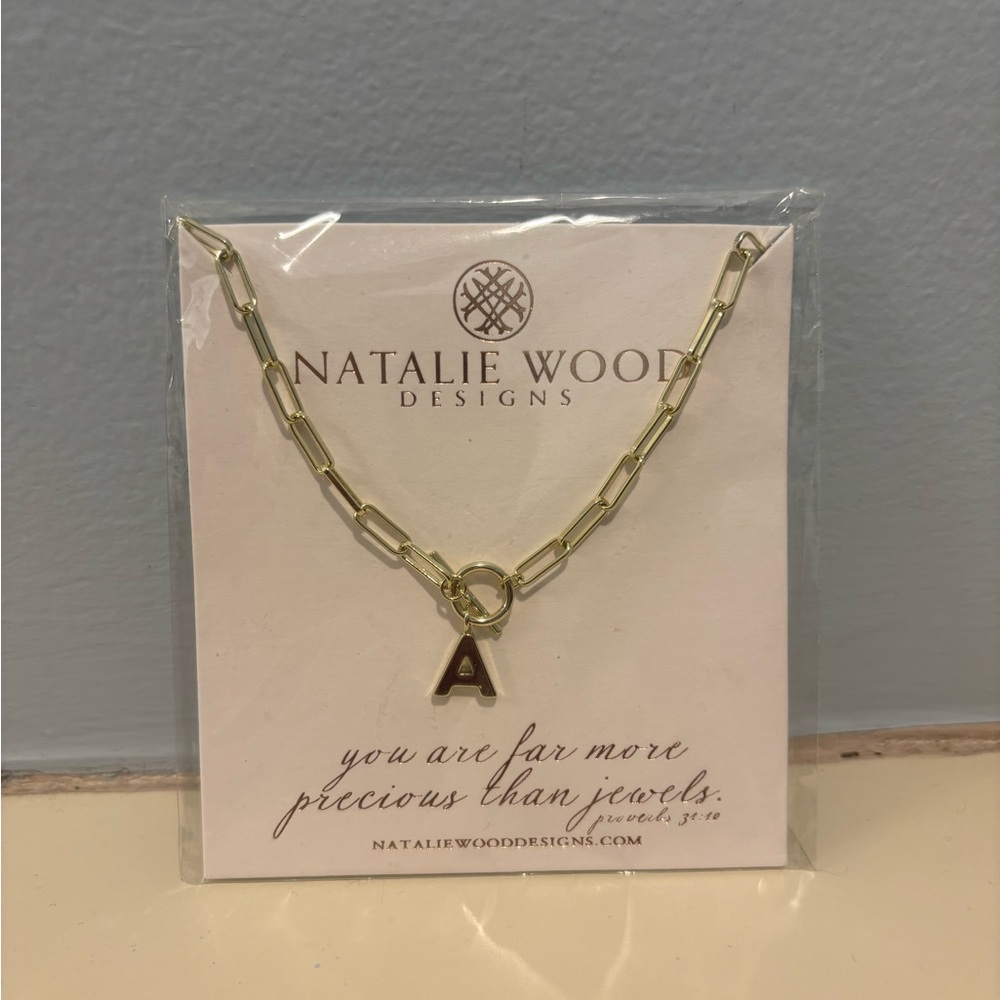 Gold “A” Initial Necklace